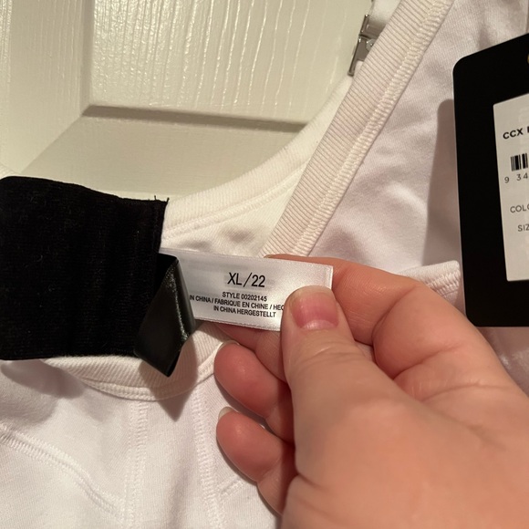 City Chic CCX Rib Crop Bra White Plus Size XL NWT - Picture 5 of 9